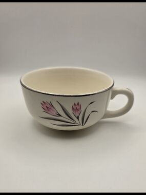 Grancrest "Pink Crocus" Tea Cup w/ Platinum Trim